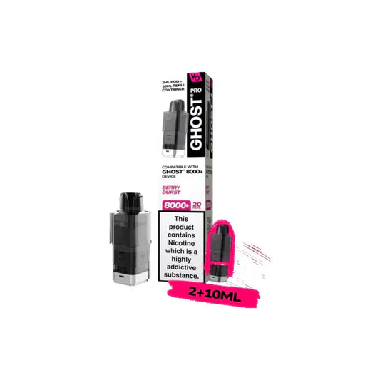 20mg Ghost Pro 8000+ By Vapes Bars Prefilled Pods