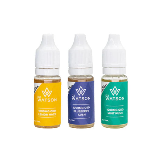Dr Watson 1000mg Full Spectrum CBD E-liquid 10ml (BUY 1 GET 1 FREE)
