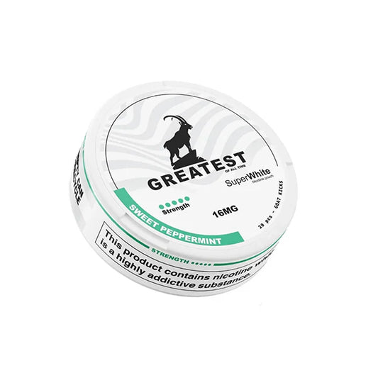 16mg Greatest Sweet Peppermint Nicotine Pouches - 20 Pouches (BUY 1 GET 1 FREE)
