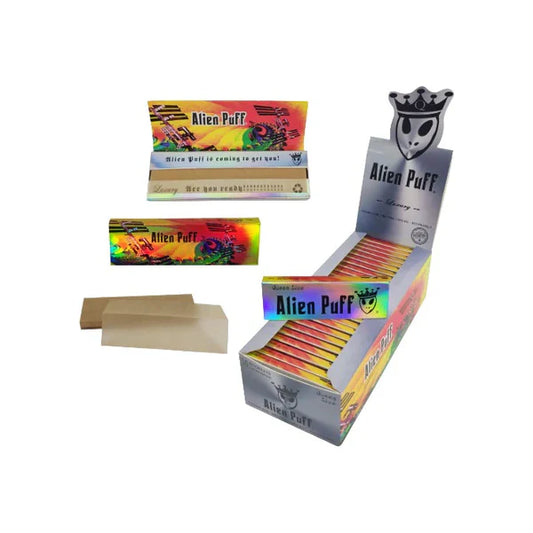 62 Alien Puff Luxury Pack Queen Size 70mm Brown Rolling Papers - 50 Booklets (HP2105