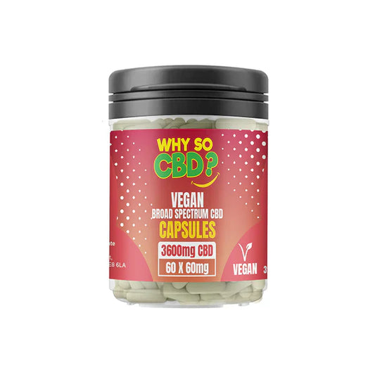 Why So CBD? 3600mg Broad Spectrum CBD Vegan Capsules - 60 Caps