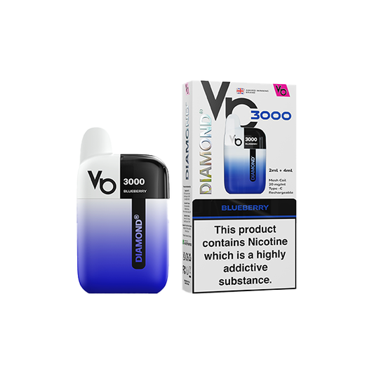 20mg Vapes Bar Diamond 3000 Pod Vape Kit 3000 Puffs (3 FOR £15)