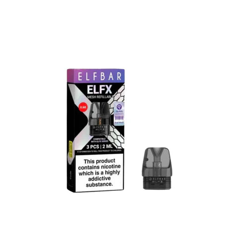 Elf Bar ELFX Empty Refillable Pods 2ml - 3 Pcs (0.6Ohm, 0.8Ohm)
