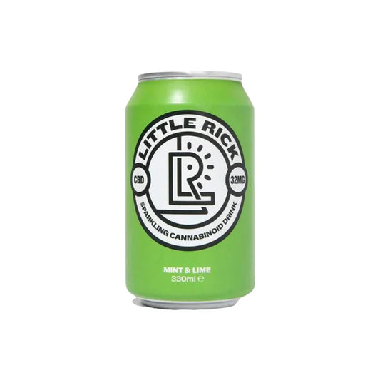 24 x Little Rick 32mg CBD Sparkling 330ml Mint & Lime