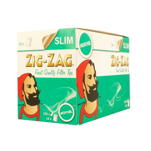 150 Zig-Zag Menthol Filter Tips - Pack of 10 Bags 150 Zig-Zag Menthol Filter Tips - Pack of 10 Bags