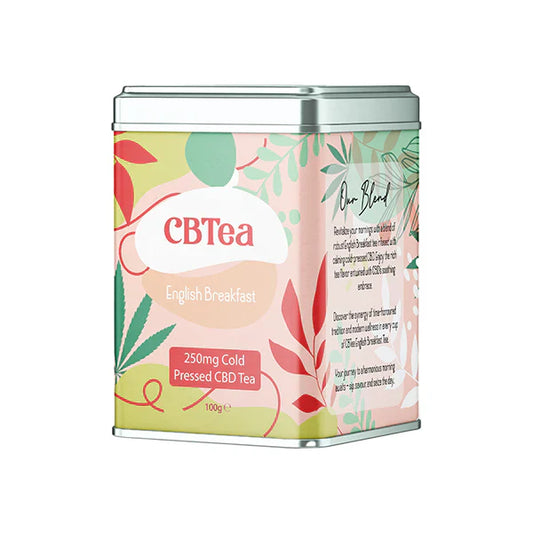 CBTea 250mg Cold Pressed Full Spectrum CBD English Breakfast Tea - 100g