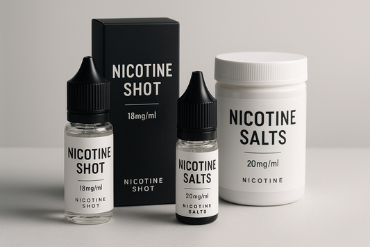 create an image for nicotine shots & salts attractive 