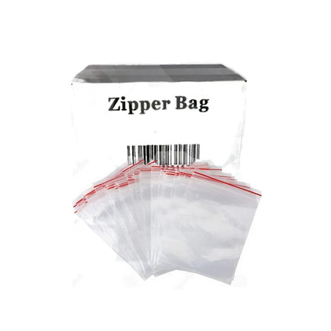 5 x Zipper Branded 40mm x 40mm Red Bags